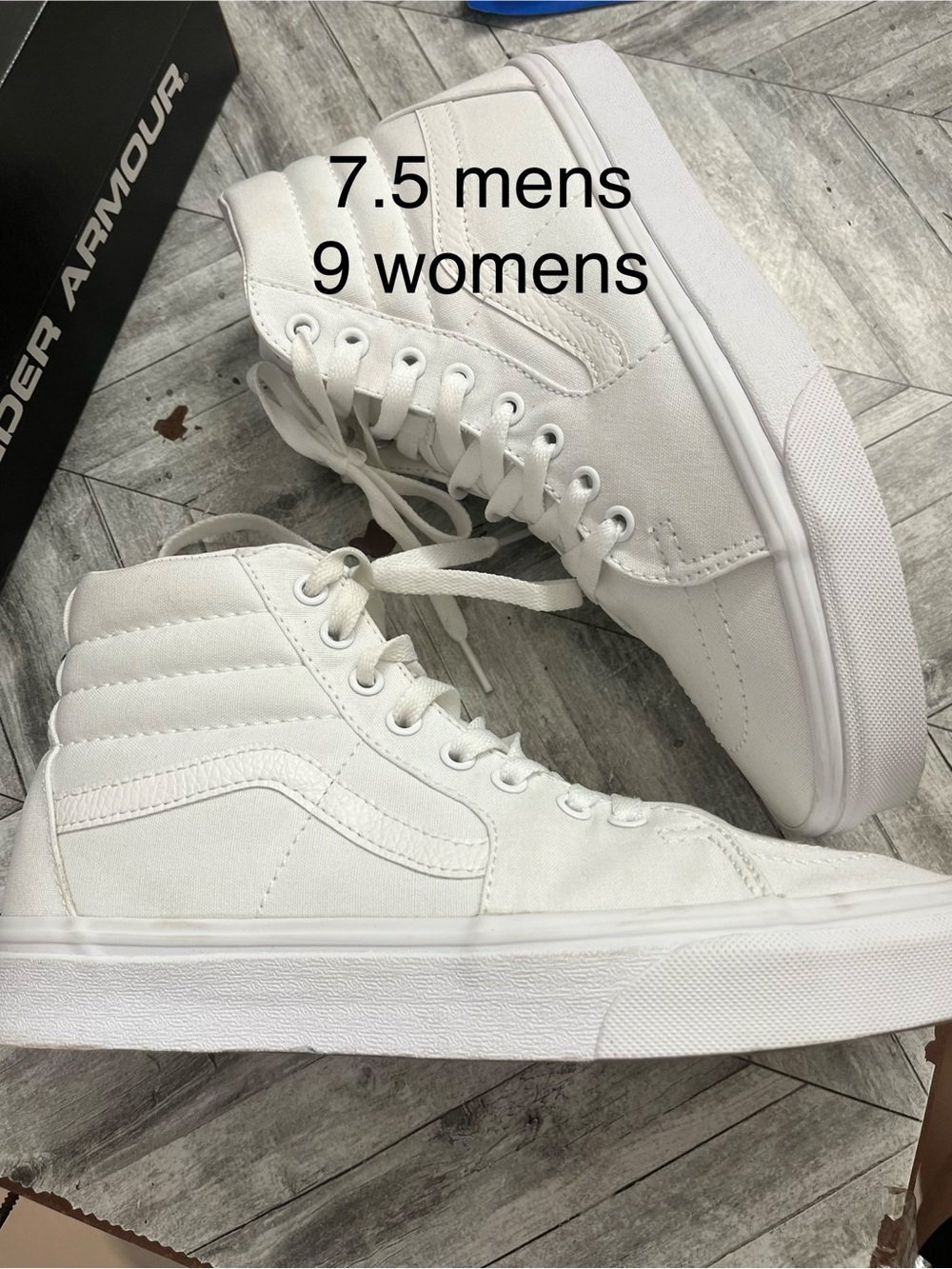 Vans White High-Top Canvas Sneakers